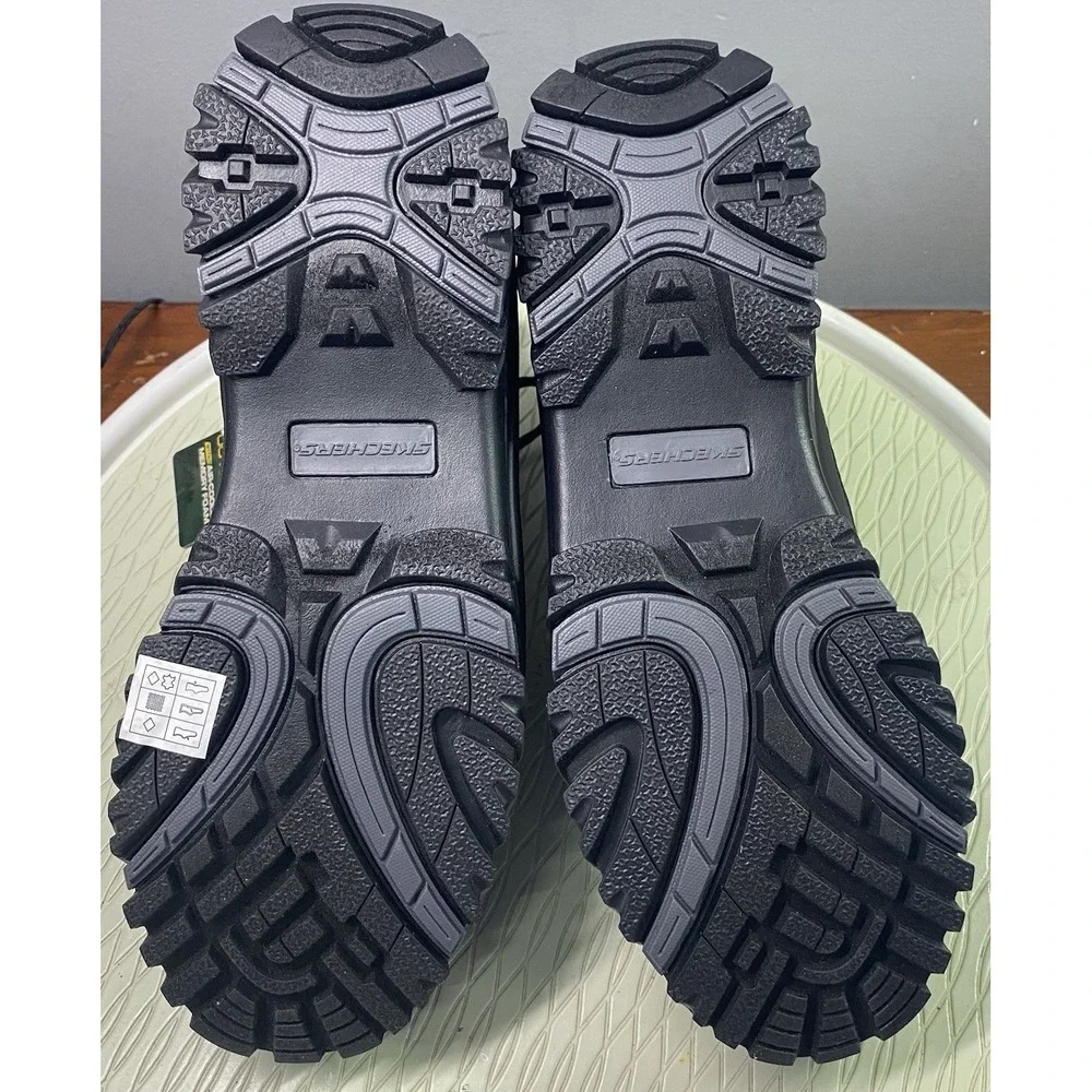 Skechers Men's Relment Daggett Black Memory foam Water Repellent Boots 11.5 NWB
